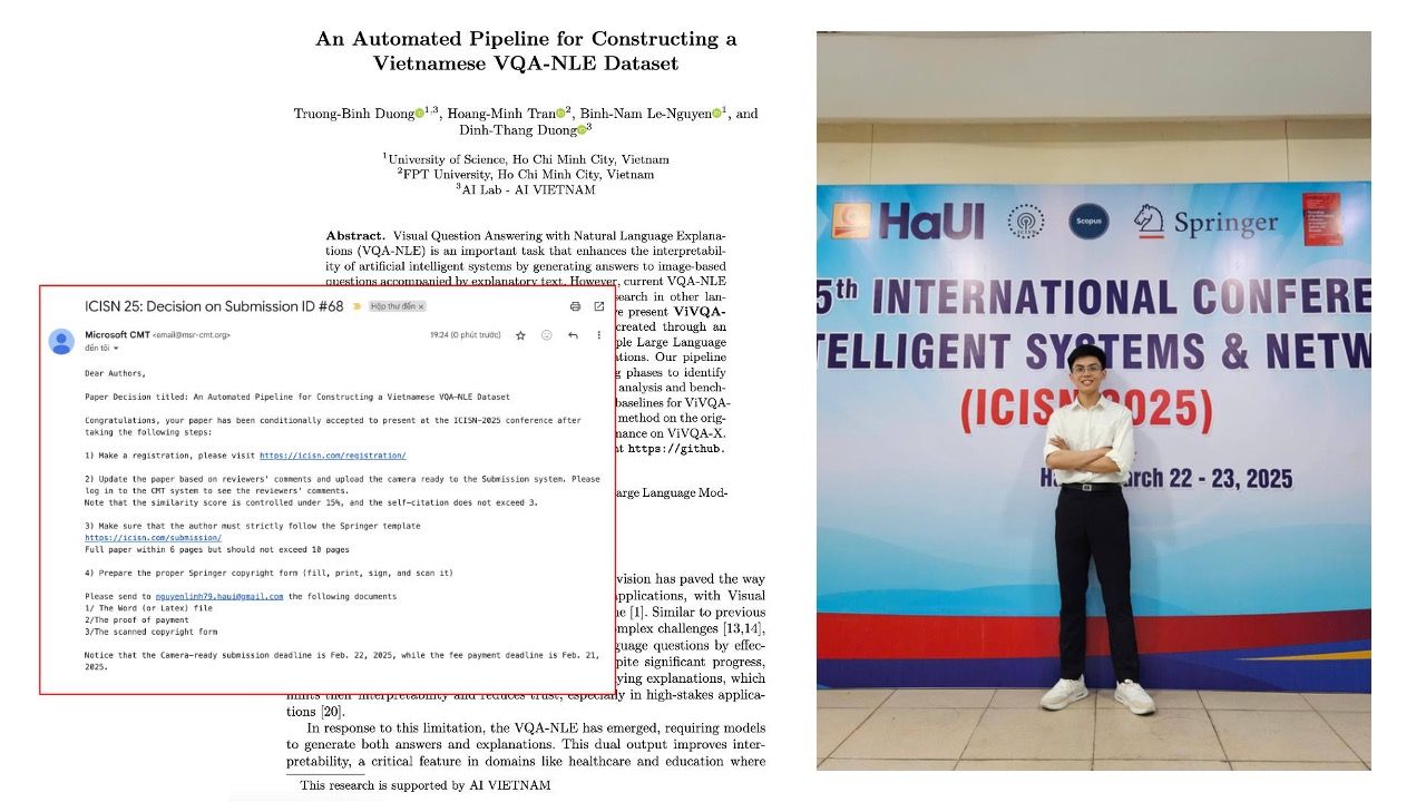 Học viên AIO có bài báo tại ICISN 2025