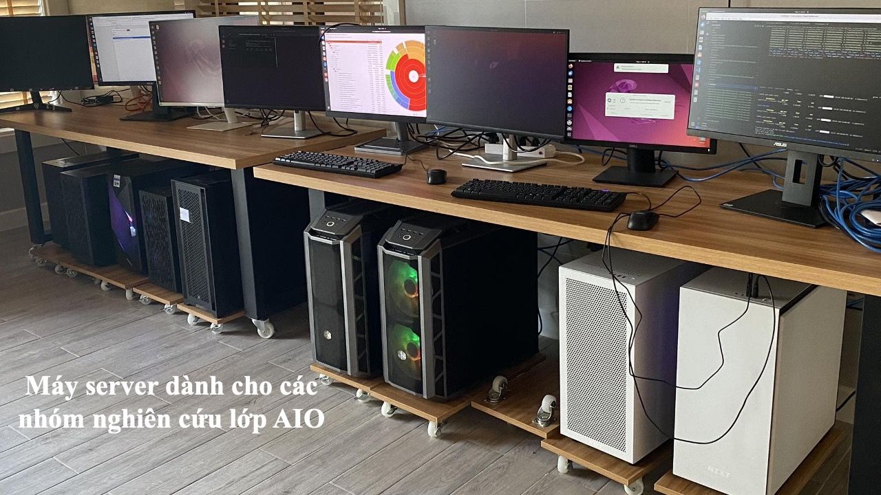 Hệ thống máy server dành cho các nhóm nghiên cứu lớp AIO